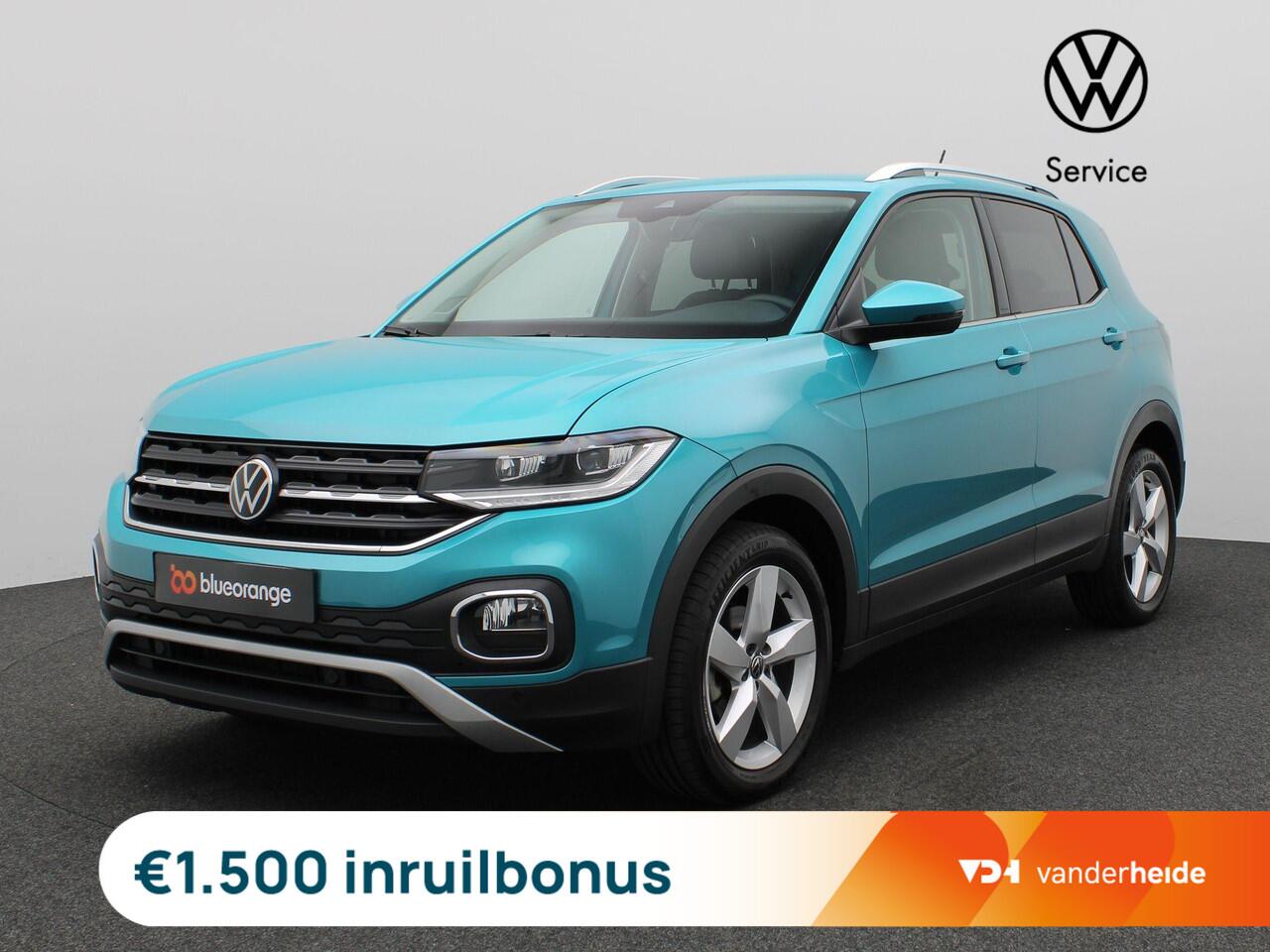 Volkswagen T-Cross 1.5 TSI Style 150PK DSG Adaptieve Cruise Controle, Achteruitrijcamera, LED koplampen, Side Assist, Stoelverwarming, Navi, Elektr. Inkl. Buitenspiegels, 17" LM Velgen