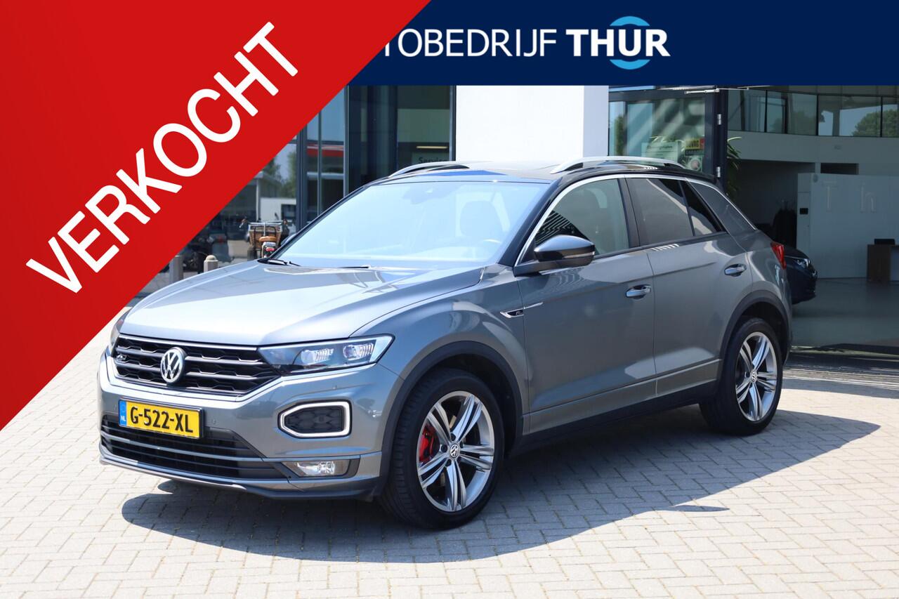 Volkswagen T-Roc 1.5 TSI Sport Business R 110KW-150PK DSG, 4 Seizoenenbanden, Dodehoek sensor, R Line in en exterieur, digital cockpit, panoramadak, navigatie, DAB+, winterpakket met stoelverwarming spiegel pakket privacy glas chrome dakrail led koplampen adaptieve cruise
