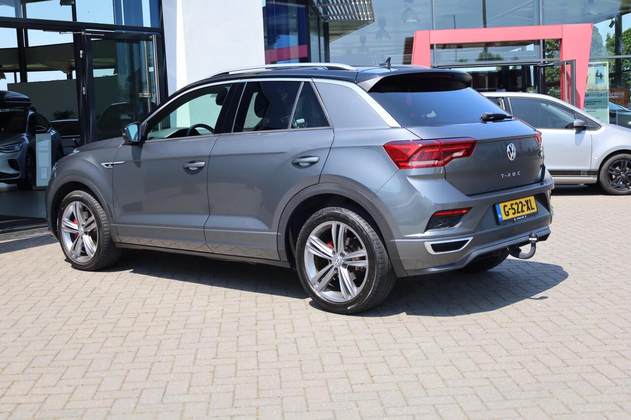 Volkswagen T-Roc 1.5 TSI Sport Business R 110KW-150PK DSG, 4 Seizoenenbanden, Dodehoek sensor, R Line in en exterieur, digital cockpit, panoramadak, navigatie, DAB+, winterpakket met stoelverwarming spiegel pakket privacy glas chrome dakrail led koplampen adaptieve cruise