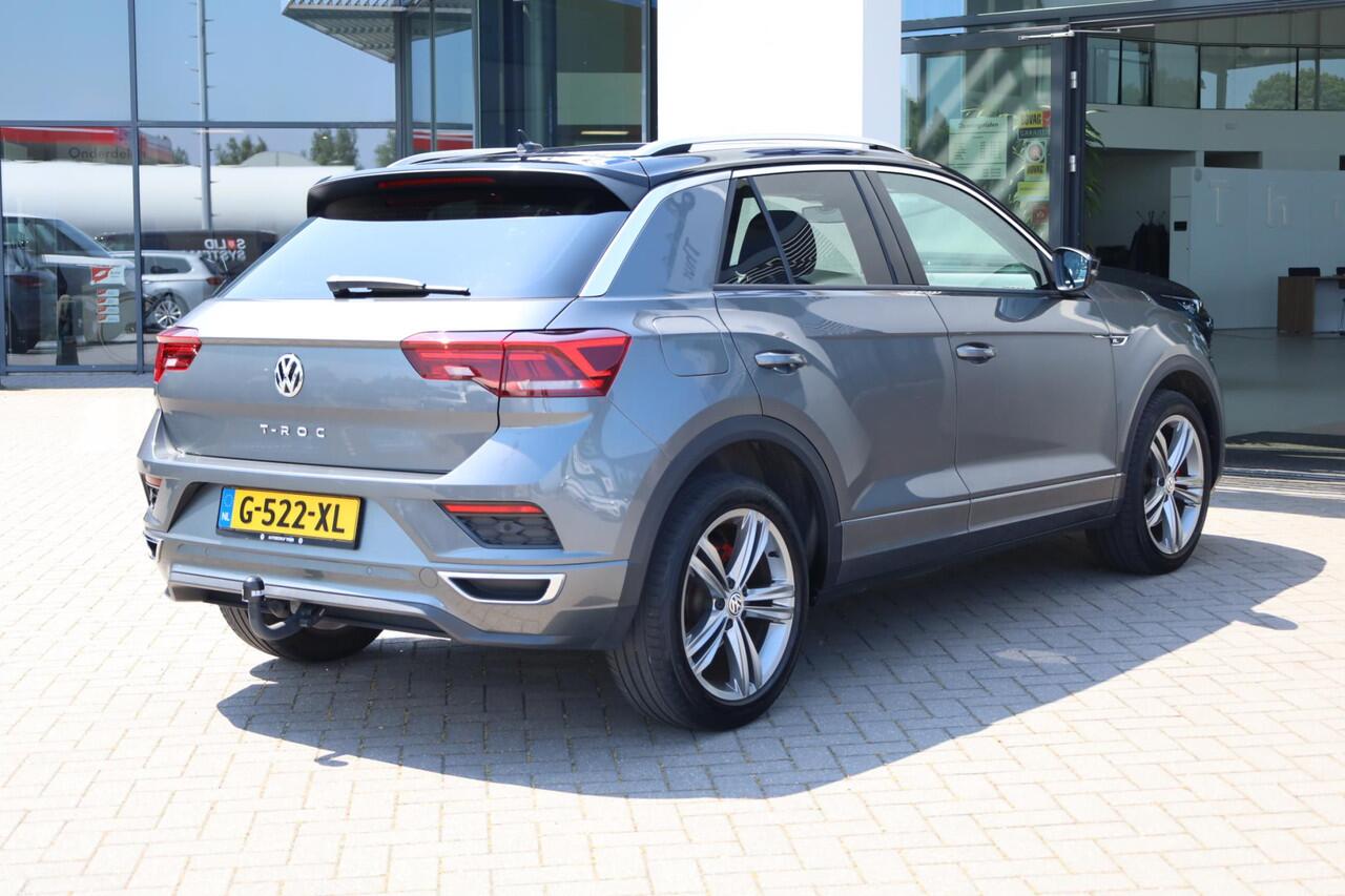 Volkswagen T-Roc 1.5 TSI Sport Business R 110KW-150PK DSG, 4 Seizoenenbanden, Dodehoek sensor, R Line in en exterieur, digital cockpit, panoramadak, navigatie, DAB+, winterpakket met stoelverwarming spiegel pakket privacy glas chrome dakrail led koplampen adaptieve cruise