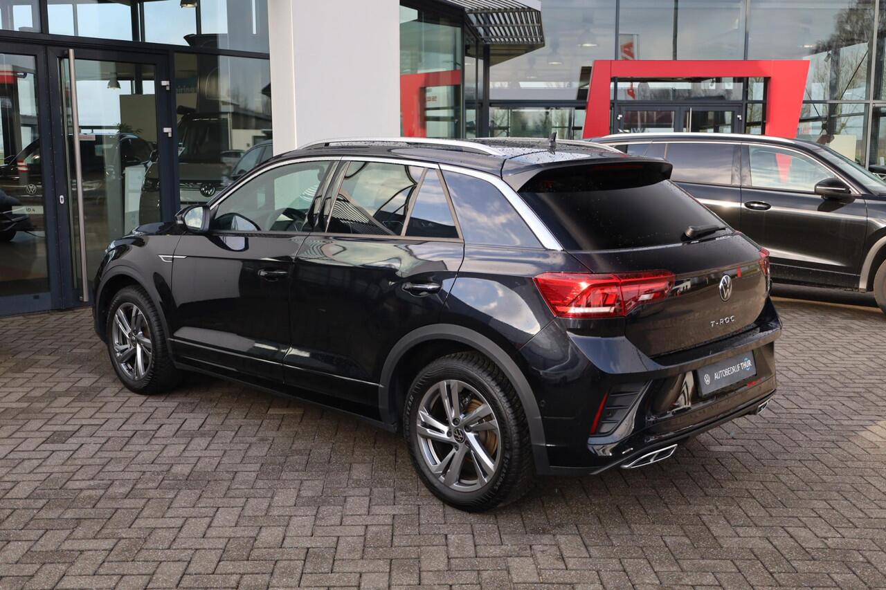 Volkswagen T-Roc 1.5 TSI R-Line PL ¤604 p/m* 150PK / 110kW ergo stoel achteruitrijcamera privacy glas trekhaak stoelverwarming r line in en exterieur navigatie geactiveerd pdc voor en achter led plus draadloos carplay climatronic spraakbediening