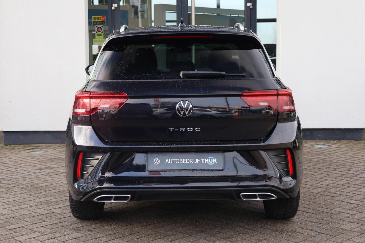 Volkswagen T-Roc 1.5 TSI R-Line PL ¤604 p/m* 150PK / 110kW ergo stoel achteruitrijcamera privacy glas trekhaak stoelverwarming r line in en exterieur navigatie geactiveerd pdc voor en achter led plus draadloos carplay climatronic spraakbediening