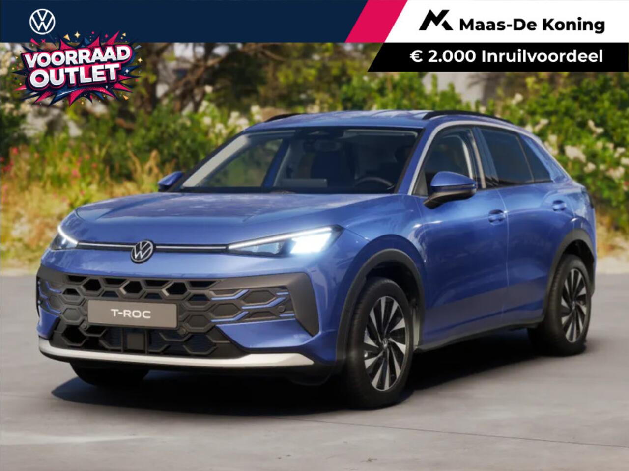 Volkswagen T-Roc Life First Edition 1.5 eTSI 116 PK 7 versn. DSG · Comfort Pakket · Trekhaak · Voorraad OUTLET · Prijs is inclusief inruilpremie ·