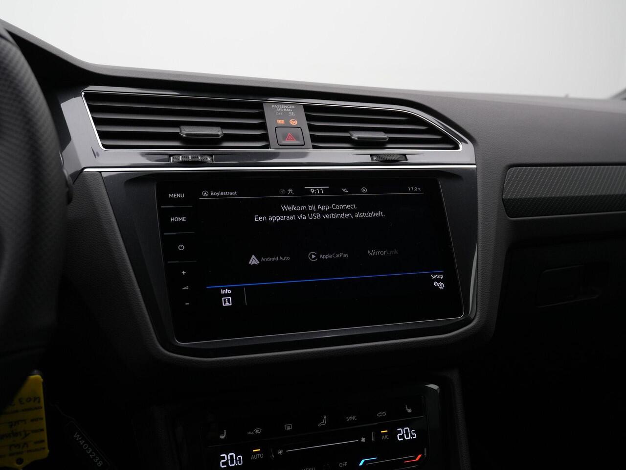 Volkswagen TIGUAN 1.4 TSI eHybrid 245 pk DSG R-Line | Trekhaak | Navigatie Discover Pro | Leder | Geheugenstoelen | 360 camera | IQ Light | Stuur-/stoelverwarming