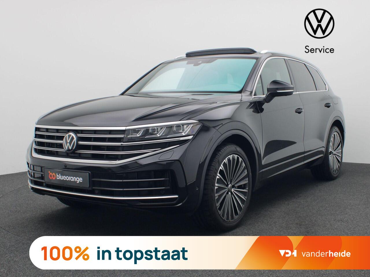 Volkswagen TOUAREG 3.0 TSi eHybrid 4MOTION Elegance 381PK DSG 360 gr. camera, head-up, leder, stoelventilatie, luchtvering, keyless, stoelverwarming&koeling, virtual pedal, alarm, 21'' lichtmetaal