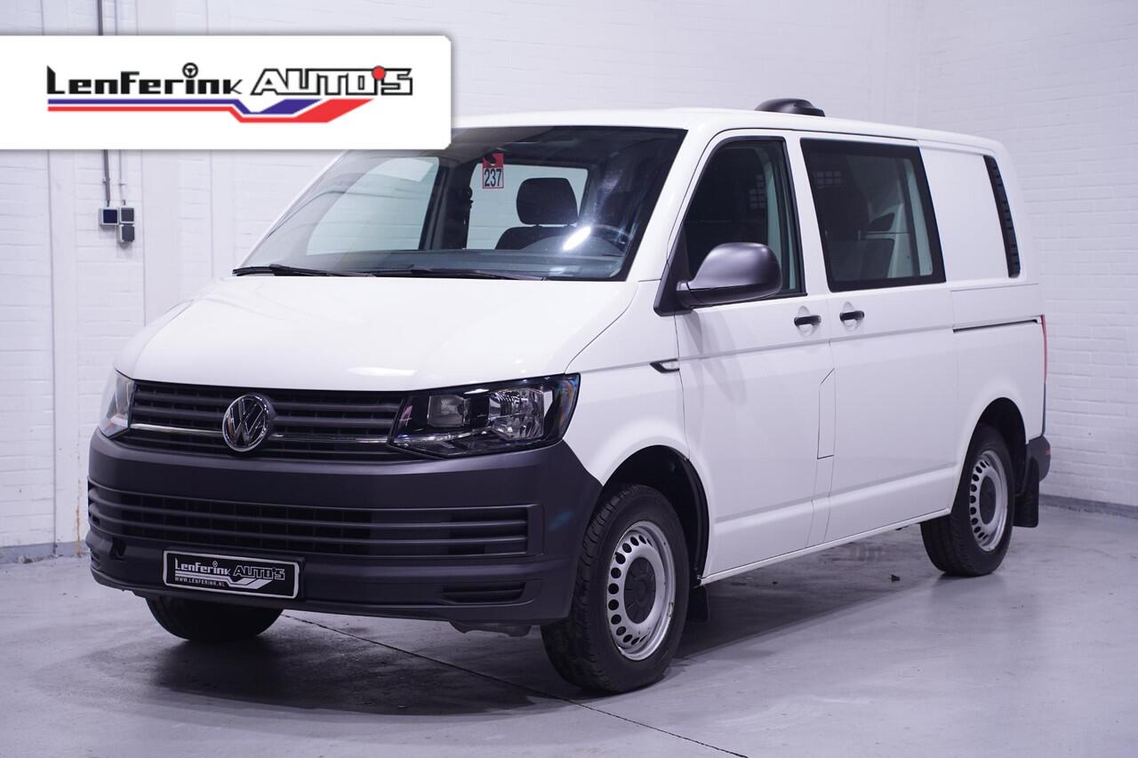 Volkswagen TRANSPORTER 2.0 TDI 115 pk L1H1 Dubbel Cabine 2x Schuifdeur Navi, Camera, Apple Carplay, 5-Zits