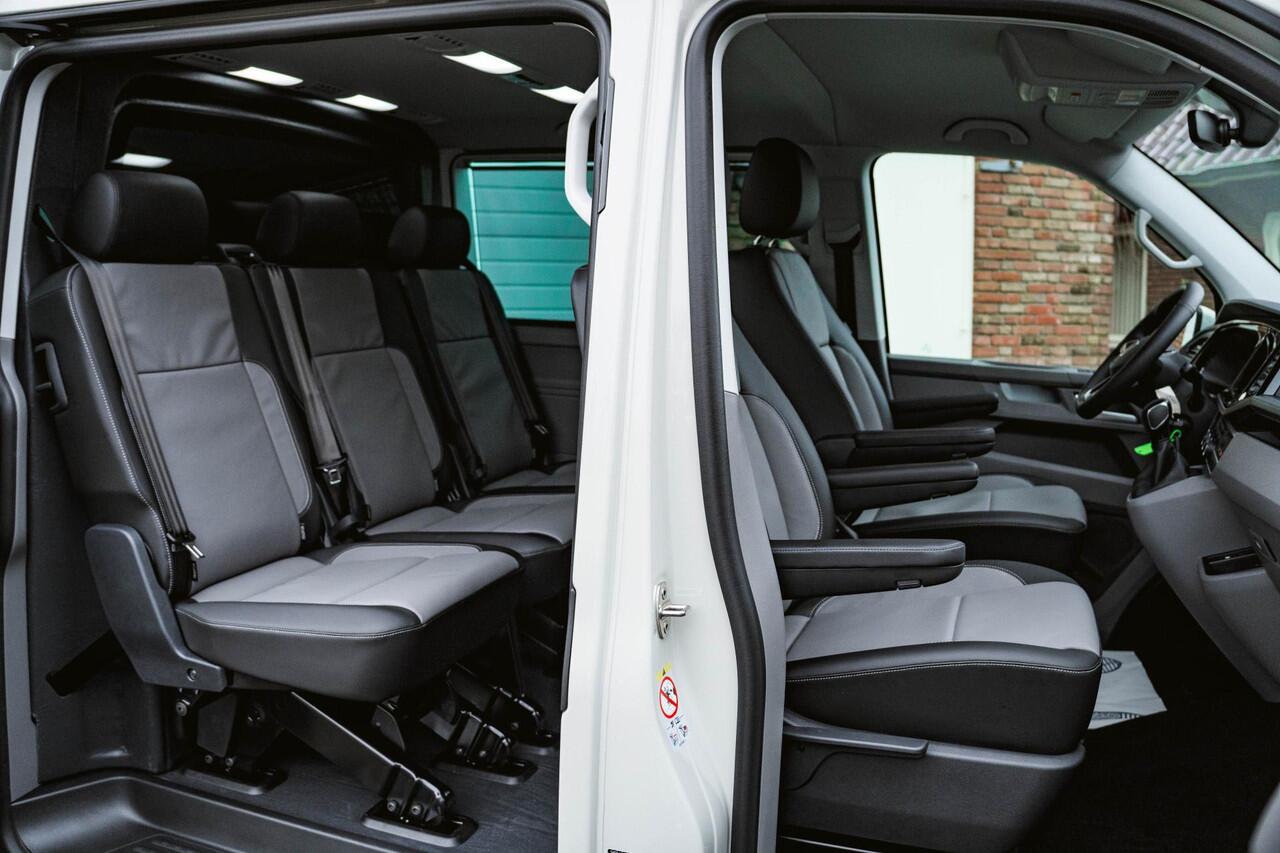 Volkswagen TRANSPORTER T6.1 2.0 TDI 150 PK DSG CARAVELLE L2H1 DUB/CAB A-Deuren ACC | LED | Digital Cockpit | Leder | Apple Carplay/Android Auto