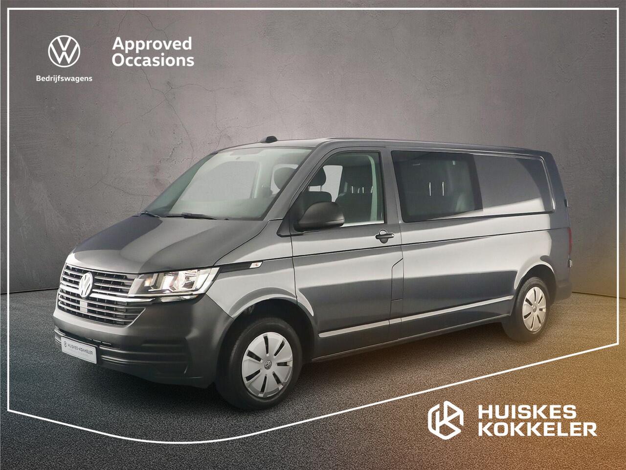 Volkswagen TRANSPORTER 2.0 TDI 110pk L2 Dubbele Cabine | 6-zitplaatsen | Betimmering | Trekhaak | Navigatie (Apple carplay / Android Auto)