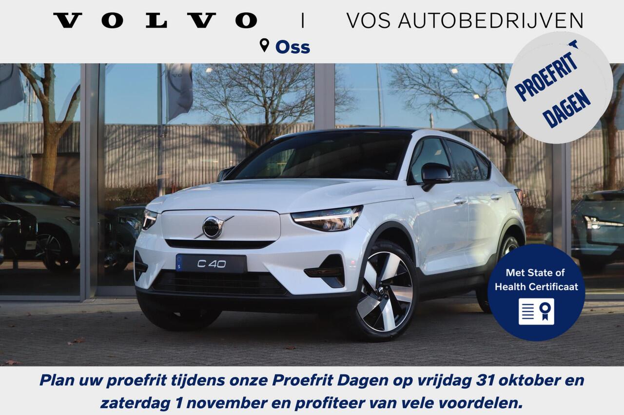 Volvo C40 Single Motor Extended Range Plus l Warmtepomp l Adaptieve Cruise Control met Pilot Assist l Blind Spot Information System l Panoramadak l Verwarmbare voorstoelen l Verwarmbaar stuurwiel l Park Assist voor + achter met camera l 2-zone Electronic Climate Co