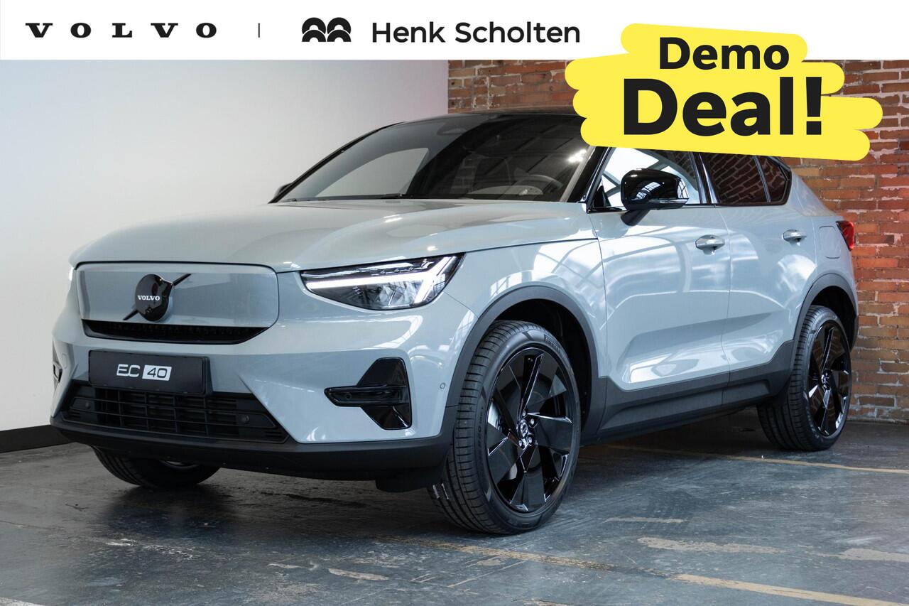 Volvo EC40 Single Motor Extended Range Ultra Black Edition | Demo Deal | Panoramadak | Verwarmbare voorstoelen&stuurwiel | 360º Camera | Premium Audio by Harman Kardon | Elektrisch Verstelbare Voorstoelen | Keyless Entry | Apple carplay/Android auto | Warmtepomp