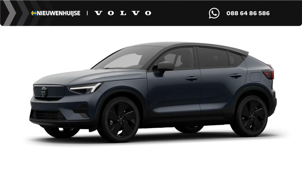 Volvo EC40 Single Motor Ext. Range Ultra Bl.Ed. Europa 82 kWh | Long Range | Google | Getint Glas | Adaptieve Cruise Control | Dodehoekdetectie | Panoramadak | Elek. Stoelen | Memory | Warmtepomp | Stoelverwarming Voor + Achter | Zitverlenging | 20" LM