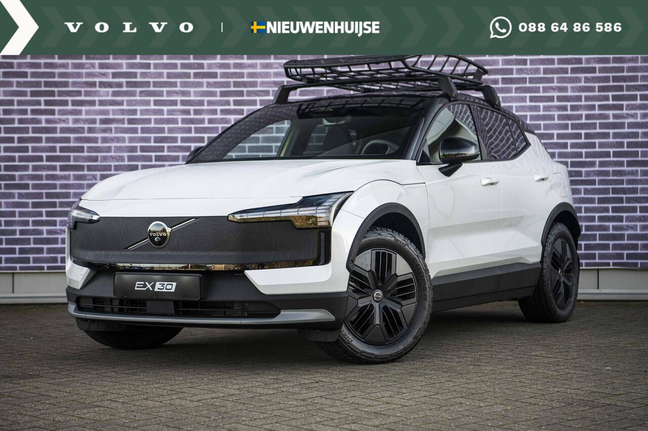 Volvo EX30 Cross Country Twin Motor Performance Ultra | Google | Longe Range | 4x4 | Adaptieve Cruise | Stoel-/Stuurverwarming | Keyless | 360 Camera | Panoramadak | Elektr. Stoelen | Harman Kardon Audio | Elek. Achterklep | Getint Glas