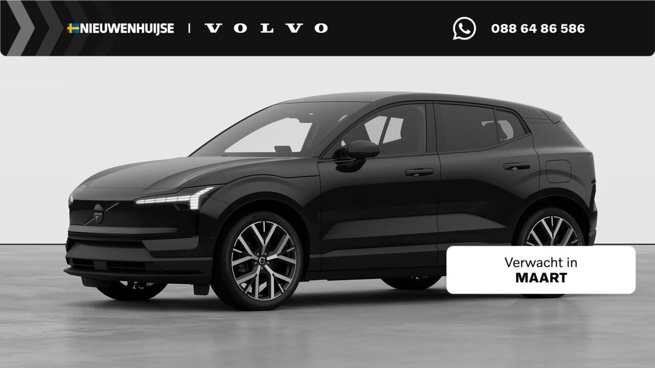Volvo EX30 Single Motor Ext Range Ultra Black Ed Euro 69 kWh | Elektrisch Verstelbare Voorstoelen | Stuur-/Stoelverwarming | 360 Camera | Panoramadak | Park Pilot Assist | | Adaptieve Cruise Control | BLIS | Getint Glas |
