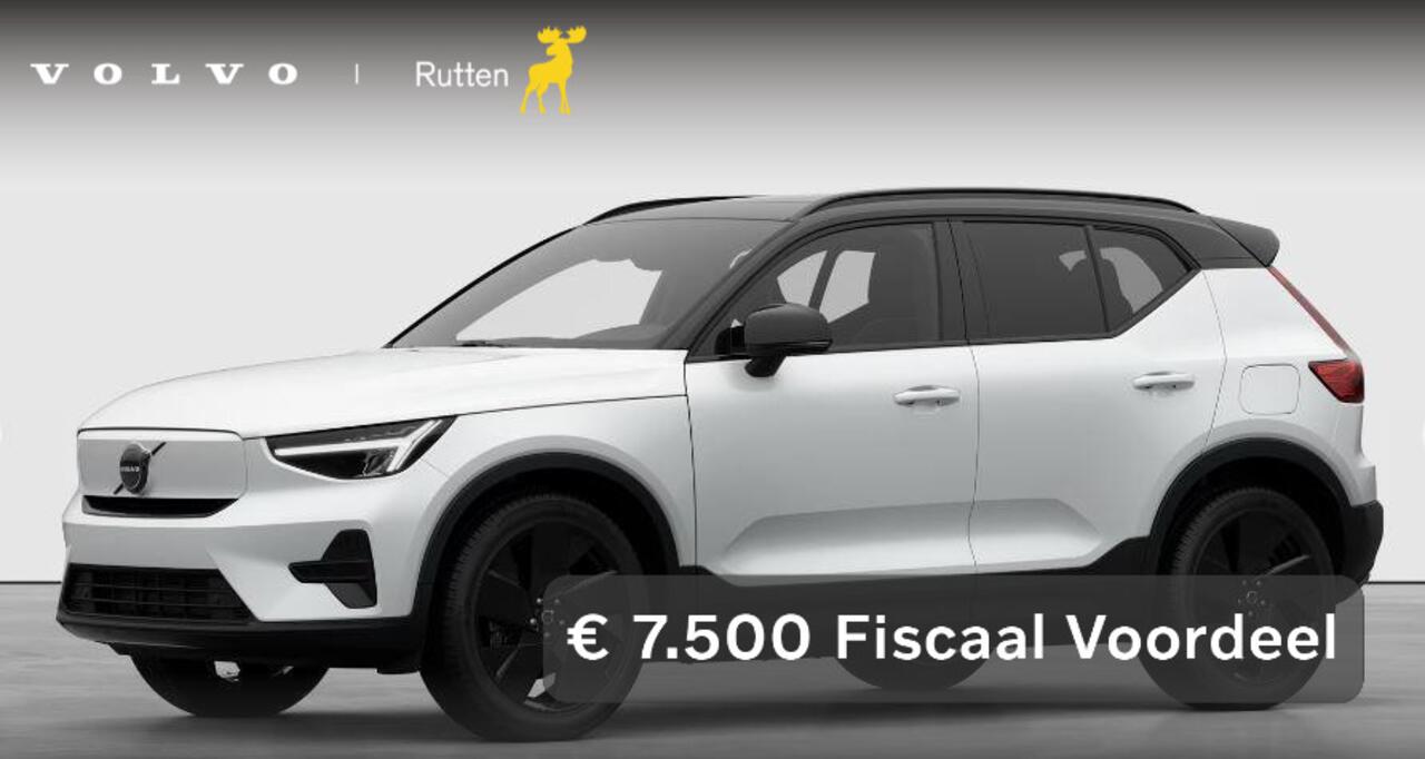 Volvo EX40 252PK Single Motor Extended Range 82 kWh Plus Black Edition / Lounge Pakket / Panoramadak / Extra getint glas / Dak in Black stone / 20'' velgen