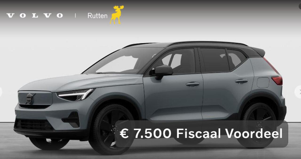 Volvo EX40 252PK Single Motor Extended Range 82 kWh Plus Black Edition/ Lounge Pakket / Panoramadak / Extra getint glas / Nubuck bekleding