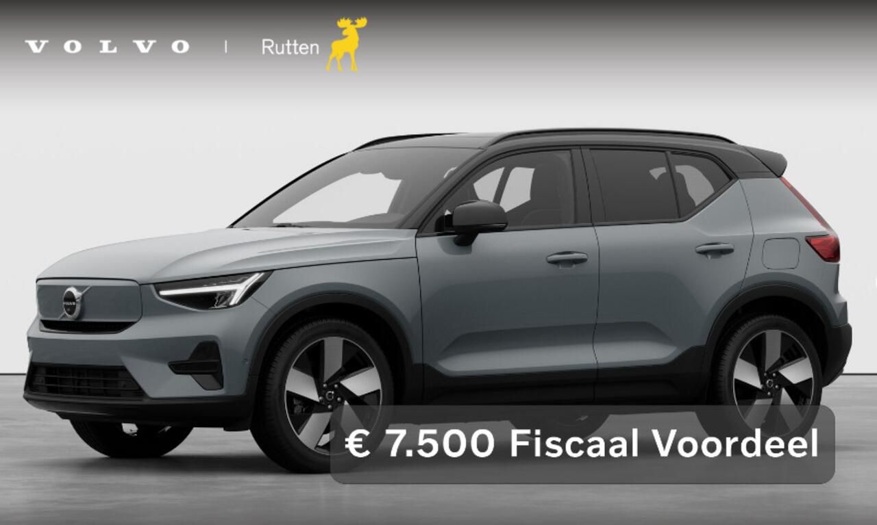 Volvo EX40 252PK Automaat Single Ext. Range Plus 82 kWh / Lounge Pakket / Extra getint glas / 360 Camera / 20'' velgen / Panoramadak / Zwart dak / Harman Kardon / Adaptieve cruise control / Getint glas / Stoel en stuurwielverwarming / parkeersensoren met 360 camera 