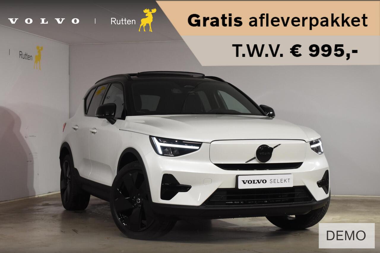 Volvo EX40 252PK Single Motor Ext. Range Plus Black Edition / Extra getint glas / 20'' velgen / Panoramadak / Zwart dak / Harman Kardon / Microtech/Nubuck