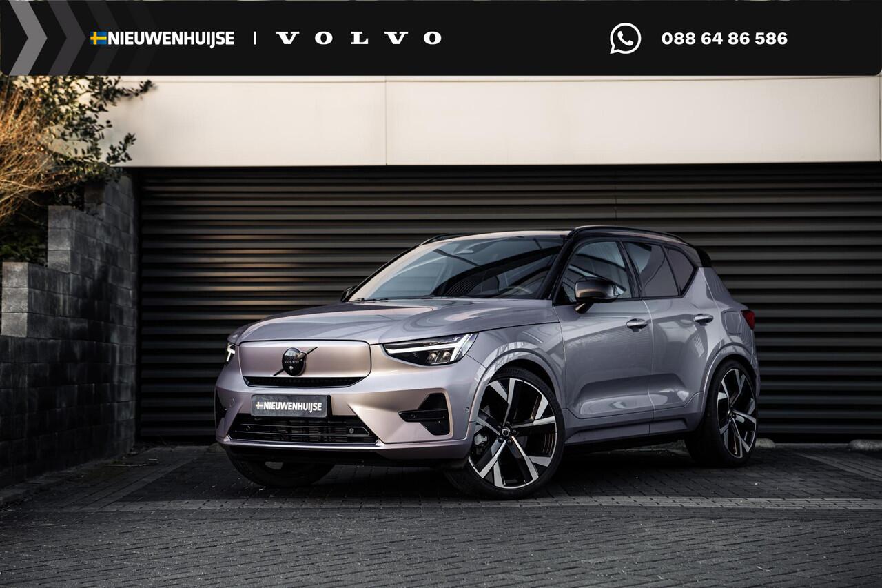 Volvo EX40 Single Motor Extended Range Ultra 82 kWh | Adaptieve Cruise Control | 22" Velgen | Black Pack | Trekhaak | Heico | Schuif/Kanteldak | Stoel + Stuurverwarming | Harman Kardon Audio | Extra Getint Glas Achter |