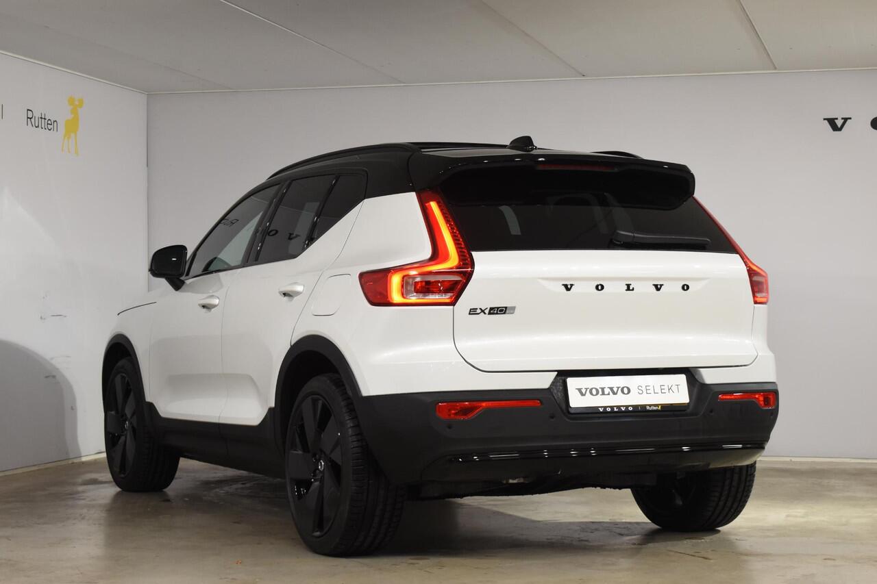 Volvo EX40 252PK Single Motor Ext. Range Plus Black Edition / Adaptive Cruise control / Achteruitrijcamera / Extra getint glas / 20'' velgen / Panoramadak / Zwart dak / Harman Kardon / Microtech/Nubuck
