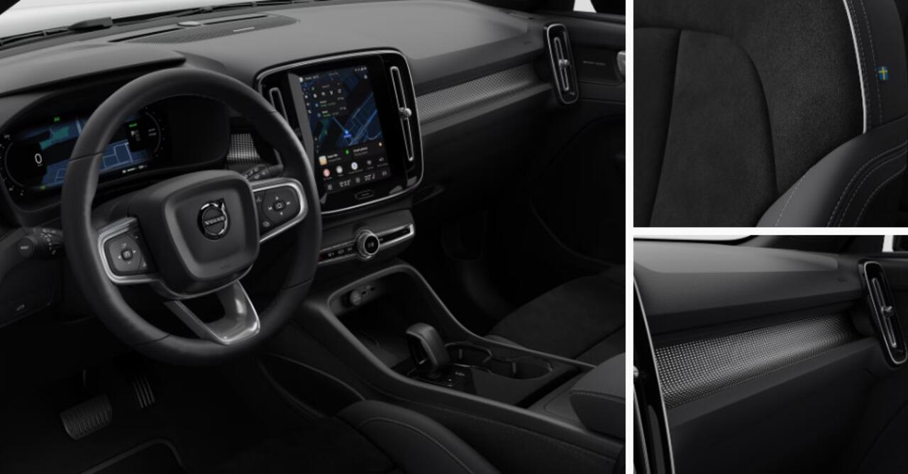 Volvo EX40 252PK Automaat Single Ext. Range Plus 82 kWh / Lounge Pakket / Extra getint glas / 360 Camera / 20'' velgen / Panoramadak / Zwart dak / Harman Kardon / Adaptieve cruise control / Getint glas / Stoel en stuurwielverwarming / parkeersensoren met 360 camera 