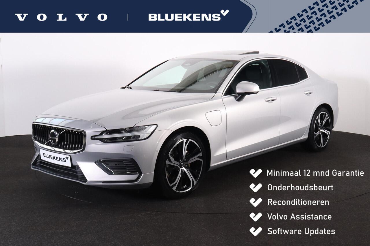 Volvo S60 Recharge T6 AWD Ultimate Bright - LONG RANGE - Panorama/schuifdak - IntelliSafe Assist & Surround - 360º Camera - Adaptieve LED koplampen - Verwarmde voorstoelen, stuur & achterbank - Parkeersensoren voor & achter - Elektr. bedienb. voorstoelen met geheug
