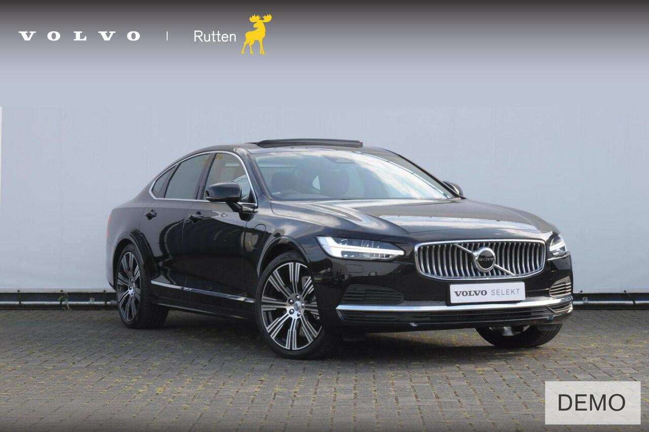 Volvo S90 T8 455PK Automaat AWD Ultimate Bright / Luchtvering/ Harman Kardon Audio / Google Services / Elektrisch bedienbare voorstoelen met geheugen functie / Achteruitrijcamera / Long Range / Panoramadak /