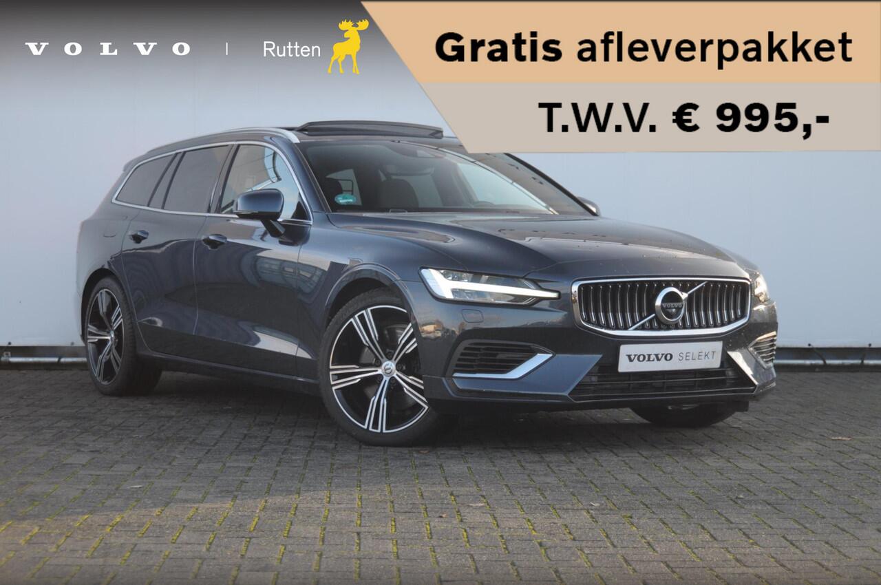 Volvo V60 T6 340PK Automaat Recharge AWD Inscription / Bowers en Wilkins / Adaptieve cruise control/ Panoramadak/ 19" velgen/ BLIS/ Trekhaak/ Stoel en stuurwielverwarming/ Parkeersensoren met 360 Camera/ Elektrische stoelen met geheugen/ Apple carplay/ Keyless ent