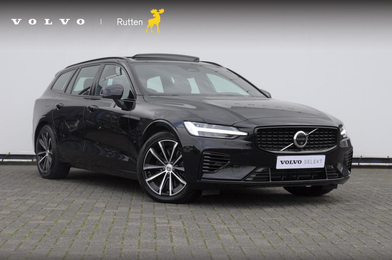 Volvo V60 T6 350PK Automaat AWD Plus Dark / Adaptive cruise control / Elektrische stoelen / Harman Kardon audio / Trekhaak / Pilot assist / BLIS / Stoel en stuur verwarming / Elektrische achterklep / Parkeersensoren met 360 camera / Google infotainment