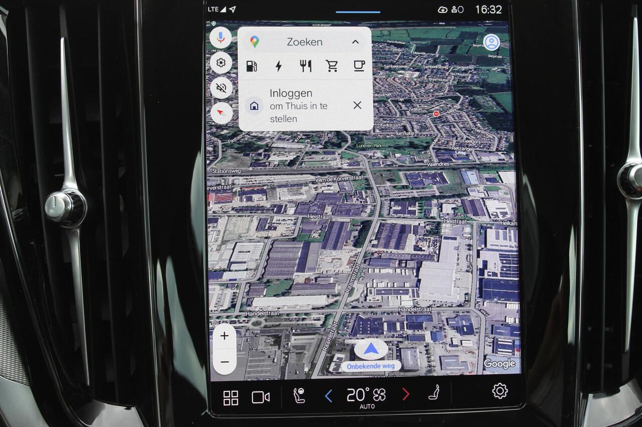 Volvo V60 T6 350PK Automaat Plug-in hybrid AWD Plus Dark Long Range / Google infotainment / Cruise Control / Lederen bekleding / Keyless entry / Elektrisch bedienbare voorstoelen met geheugen / Verwarmbare voorstoelen