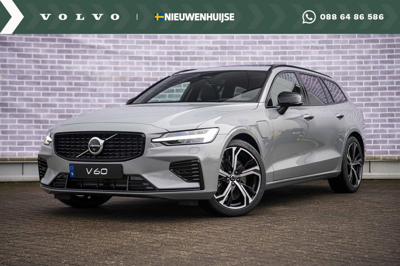 Volvo V60 2.0 T6 Plug-in hybrid AWD Ultra Dark | Uit Voorraad Leverbaar | Panoramadak | Donker Glas | 360 Camera | Power Seats | Adaptieve Cruise Control |