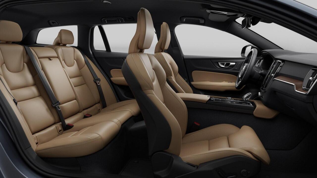 Volvo V60 T6 PLUG-IN HYBRID AWD PLUS DARK -GEVENT.LEDER|360°CAM|ADAP.CRUISE|KEYLESS|VERW.VOORRUIT|19"