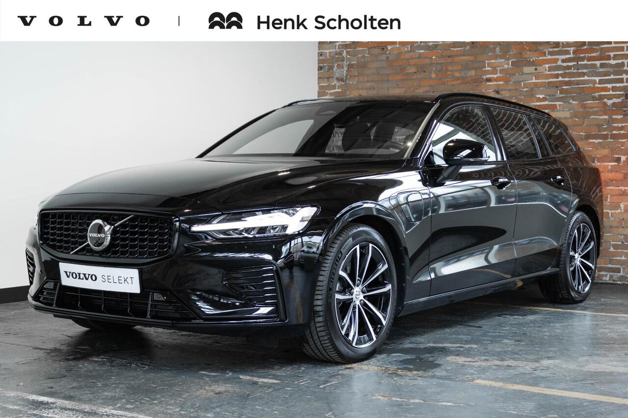 Volvo V60 T6 Plug-in hybrid AWD Plus Dark | Adaptive Cruise Control | 360° Parkeercamera | BLIS | Stoelverwarming | Stuurwielverwarming | Wegklapbare trekhaak | Harman Kardon Premium Audio | Google infotainment