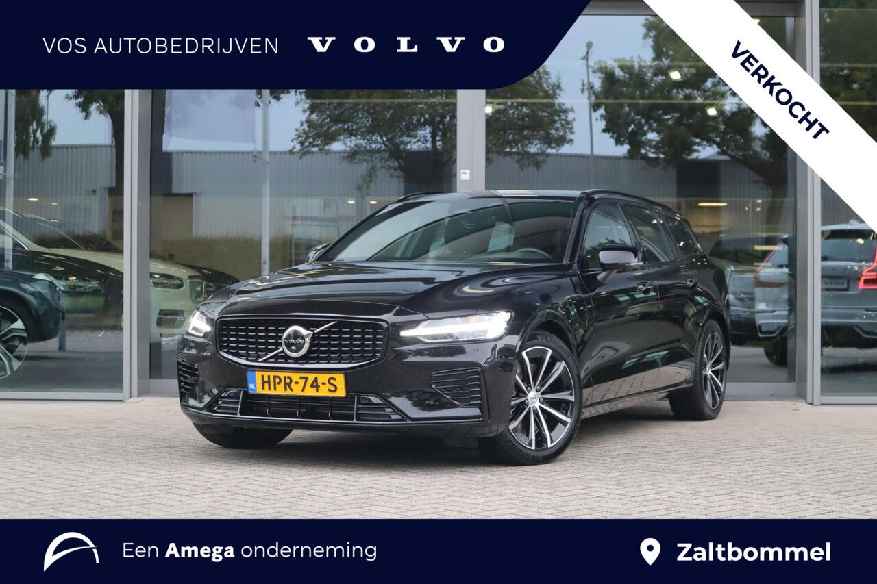 Volvo V60 2.0 T6 Plug-in hybrid AWD Plus Dark | 360* Camera| Harman Kardon audiosysteem| Stoelverwarming voor + achter| Stuurwielverwarming| Verwarmbare voorruit| Semi- elektrisch inklapbare trekhaak|