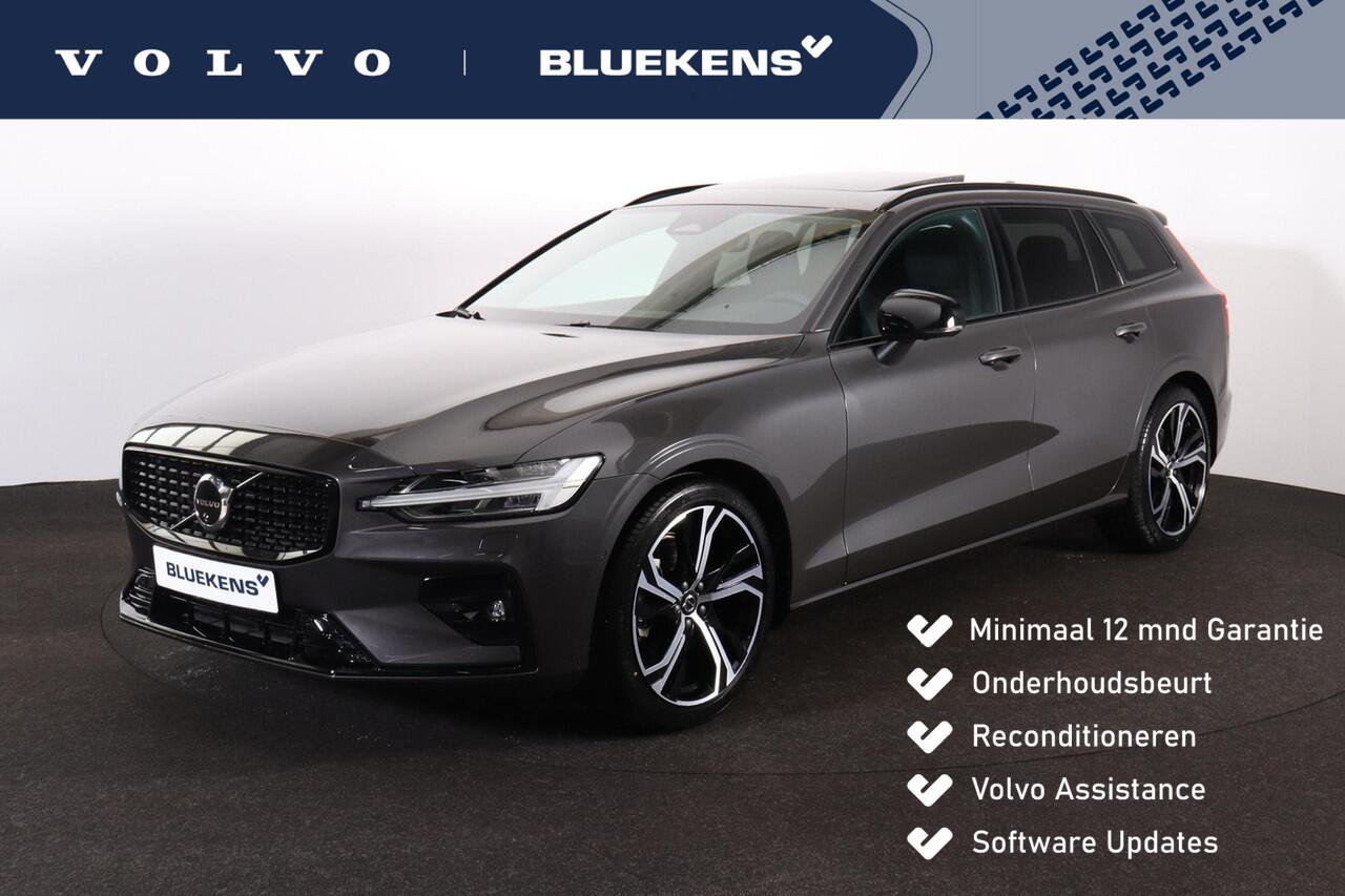 Volvo V60 B4 Plus Dark - Panorama/schuifdak - IntelliSafe Assist & Surround - 360º Camera - Harman/Kardon audio - Adaptieve LED koplampen - Verwarmde voorstoelen, stuur & achterbank - Parkeersensoren voor & achter - Elektr. bedienb. voorstoelen met geheugen - Draad