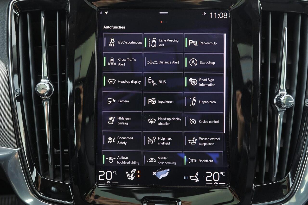 Volvo V90 T5 Inscription - Intellisafe Assist & Surround - Panoramadak - Parkeerverwarming - Head-up display - Geventileerd Nappa leder - Massage voorstoelen - Achteruitrijcamera - DAB - Full LED koplampen - 19' wielen - Park Assist Pilot