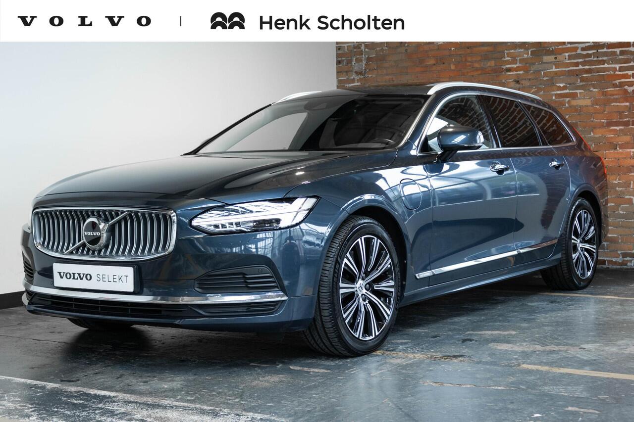 Volvo V90 T8 Automaat AWD Inscription | Panoramadak| Interieur Voorverwarming| Electrisch Bedienbare Voorstoelen| Adaptieve Cruise Control| Blind Spot | Semi Electrische Trekhaak| Alarmklasse 3| Parkeer Camera.