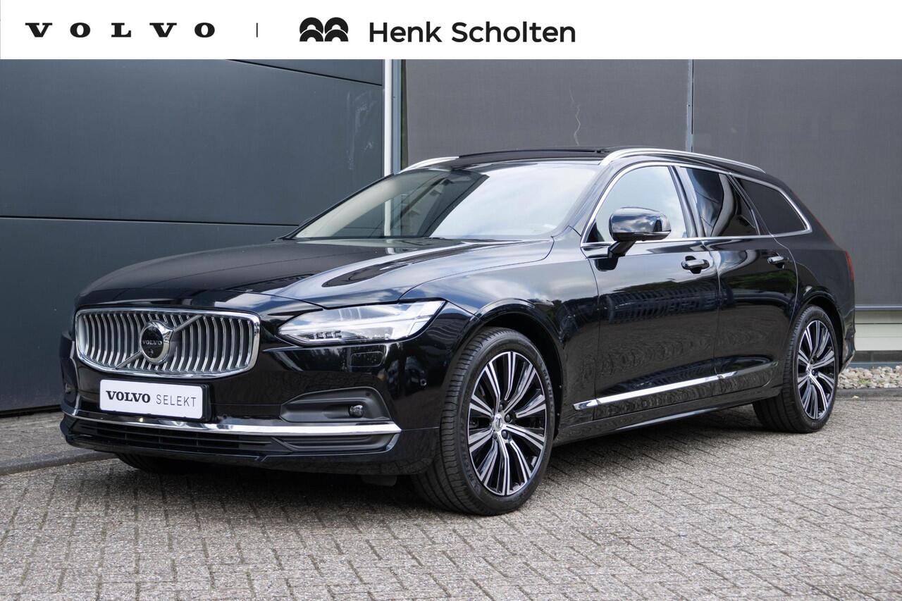 Volvo V90 B4 Plus Bright | Harman Kardon Premium Sound | 360 graden camera | Panoramisch schuif-/kanteldak | Alarm klasse 3 | Trekhaak | Google Navigatie |
