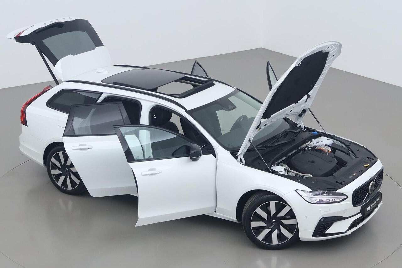 Volvo V90 T6 Plug-in hybrid Ultra Dark | Luchtvering Achter | Massage+Ventilatie | Head-Up | 360° Camera |