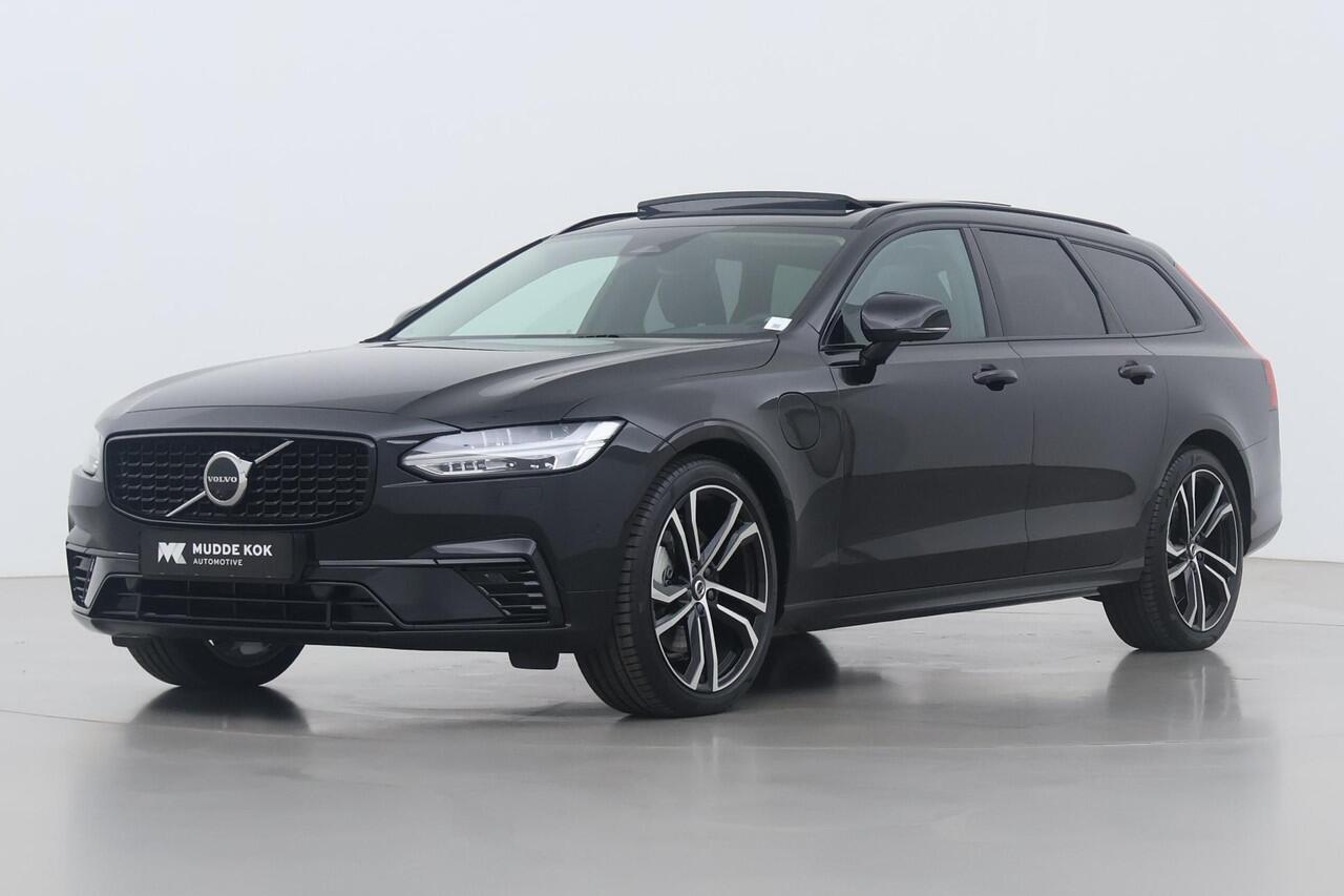 Volvo V90 T6 Plug-in hybrid Ultra Dark | Luchtvering Achter | 360° Camera | 20 Inch | Trekhaak | Head-Up