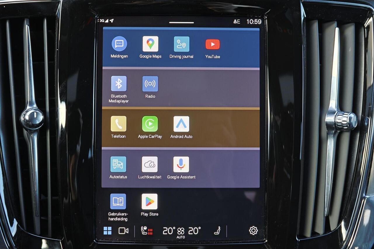 Volvo V90 T6 Recharge AWD Plus Bright - IntelliSafe Assist & Surround - 360º Camera - Harman/Kardon audio - Adaptieve LED koplampen - Verwarmde voorstoelen, stuur & achterbank - Parkeersensoren voor & achter - Elektr. bedienb. voorstoelen met geheugen - Extra getin