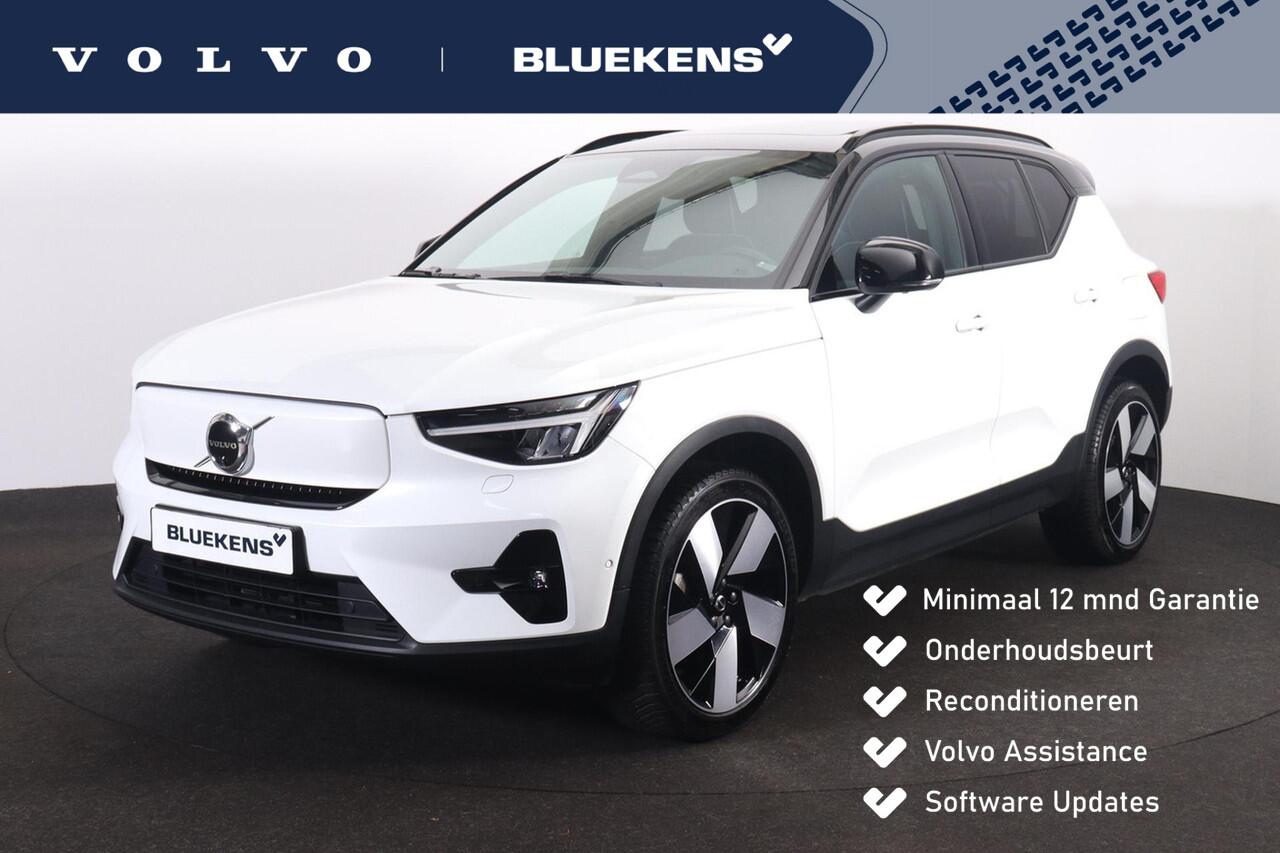 Volvo XC40 Twin Ultimate 78 kWh - Panorama/schuifdak - IntelliSafe Assist & Surround - 360º Camera - Harman/Kardon audio - Verwarmde voorstoelen & stuur - Parkeersensoren voor & achter - Elektr. bedienb. voorstoelen met geheugen links - Draadloze tel. lader - Warmte