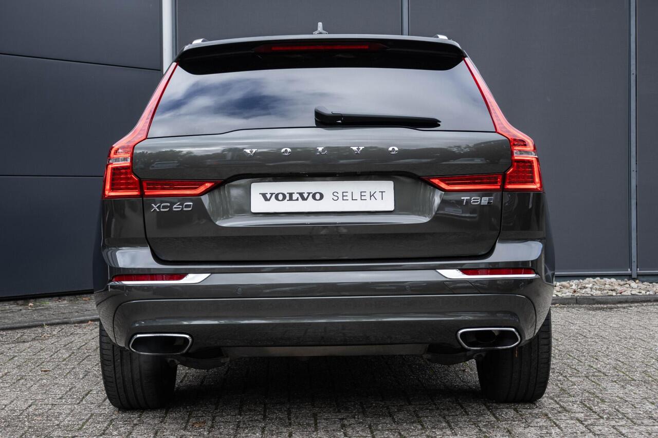 Volvo XC60 T8 Twin Engine AWD Inscription | Luchtvering | 360 graden Camera | Panoramisch schuif-/kanteldak | BLIS | Adaptieve Cruise Control | Geventileerde stoelen | Stoelkoeling & verwarming | Smartphone integratie |