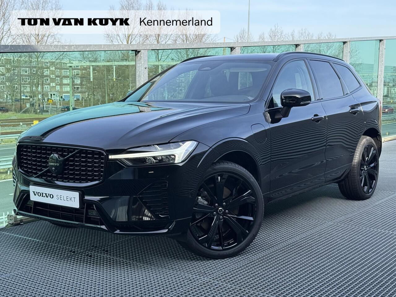 Volvo XC60 2.0 T6 Plug-in hybrid AWD Plus Black Edition , Automaat , Adaptive Cruise , Pilot Assist , 360 Camera , Panoramadak , Elek. verstelbare stoelen met geheugen , Stoelen+Stuur+Achterbank verwarmd , BLIS , Google , Leder , Extra getint glas ,