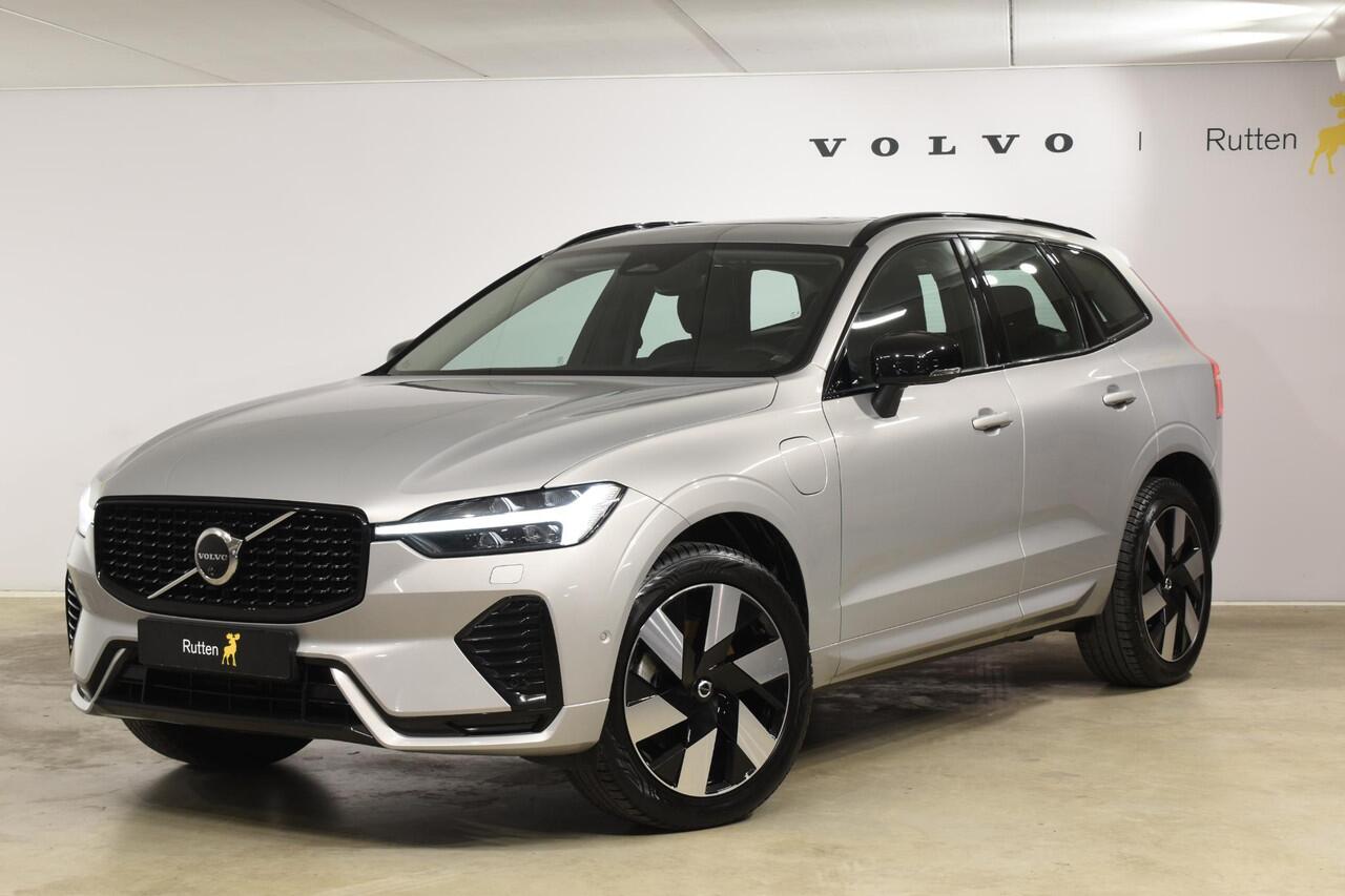 Volvo XC60 T6 350PK Automaat Plug-in Hybrid AWD Ultra Dark / Navigatie / Adaptieve Cruisecontrol / Head Up-Display / Panorama dak / Leder / Elektrische stoelen / 360 Camera / Trekhaak /