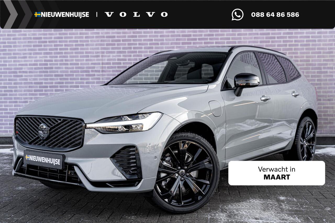 Volvo XC60 Plug-in Hybrid T6 AWD Plus Black Edition | Facelift | Long Range | Google | Luchtvering | Stoelmassage | Trekhaak | Nappa Lederen Bekleding | Stoelverwarming Voor + Achter | Ventilatie | Head-Up Display | 360 Camera | Schuif-/Kanteldak | Stuurverwarming |
