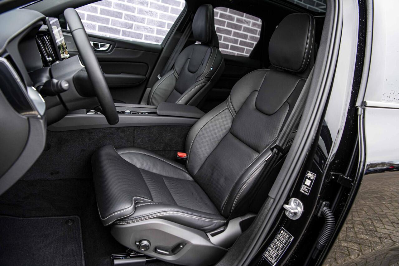 Volvo XC60 Plug-in Hybrid T6 AWD Plus Black Edition | Facelift | Long Range | Google | Luchtvering | Stoelmassage | Trekhaak | Nappa Lederen Bekleding | Stoelverwarming Voor + Achter | Ventilatie | Head-Up Display | 360 Camera | Schuif-/Kanteldak | Stuurverwarming |