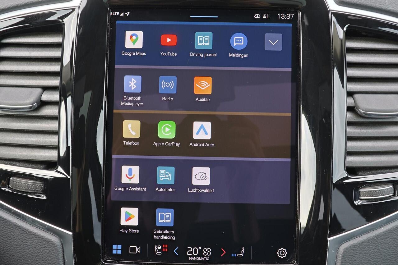 Volvo XC90 T8 Recharge AWD Ultimate Dark - LONG RANGE - Panorama/schuifdak - IntelliSafe Assist & Surround - 360º Camera - Bowers & Wilkins audio - Adaptieve LED koplampen - Verwarmde voorstoelen, stuur & achterbank - Parkeersensoren voor & achter - Elektr. bedienb.