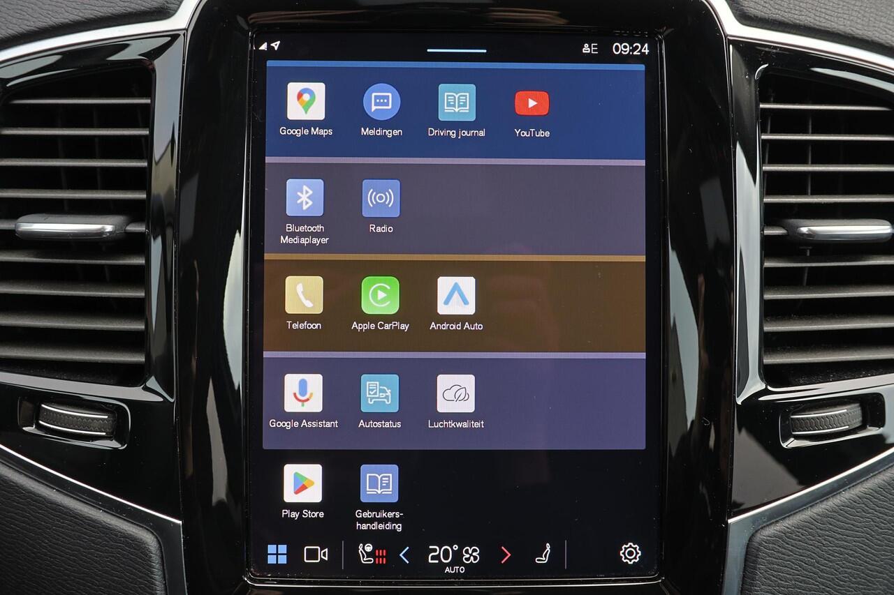 Volvo XC90 T8 Recharge AWD Core Bright - LONG RANGE - IntelliSafe Assist & Surround - Harman/Kardon audio - Adaptieve LED koplampen - Parkeercamera achter - Verwarmde voorstoelen, stuur & achterbank - Parkeersensoren voor & achter - Draadloze tel. lader - Extra geti