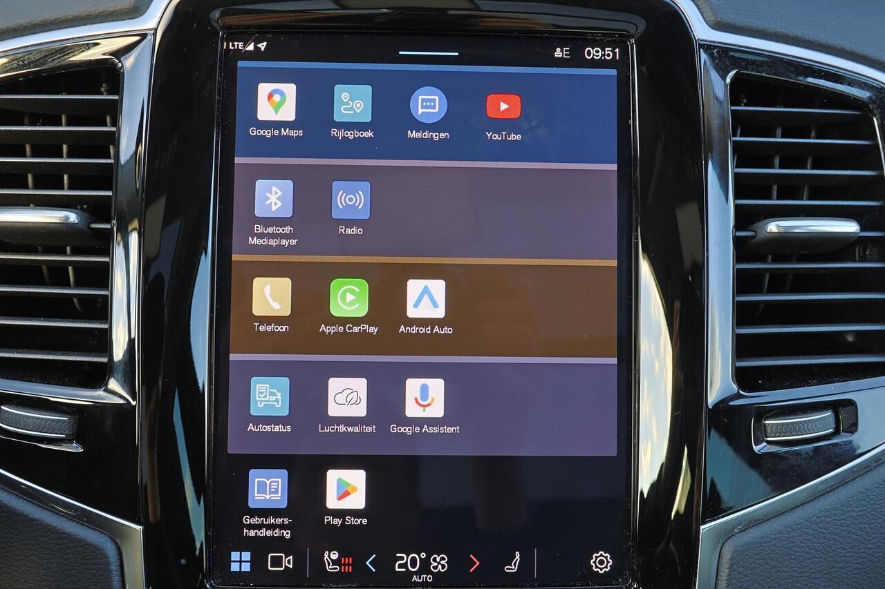 Volvo XC90 T8 Recharge AWD Ultimate Bright - Panorama/schuifdak - IntelliSafe Assist & Surround - Parkeercamera achter - Verwarmde voorstoelen, stuur & achterbank - Parkeersensoren voor & achter - Elektr. bedienb. voorstoelen met geheugen - Draadloze tel. lader - 20