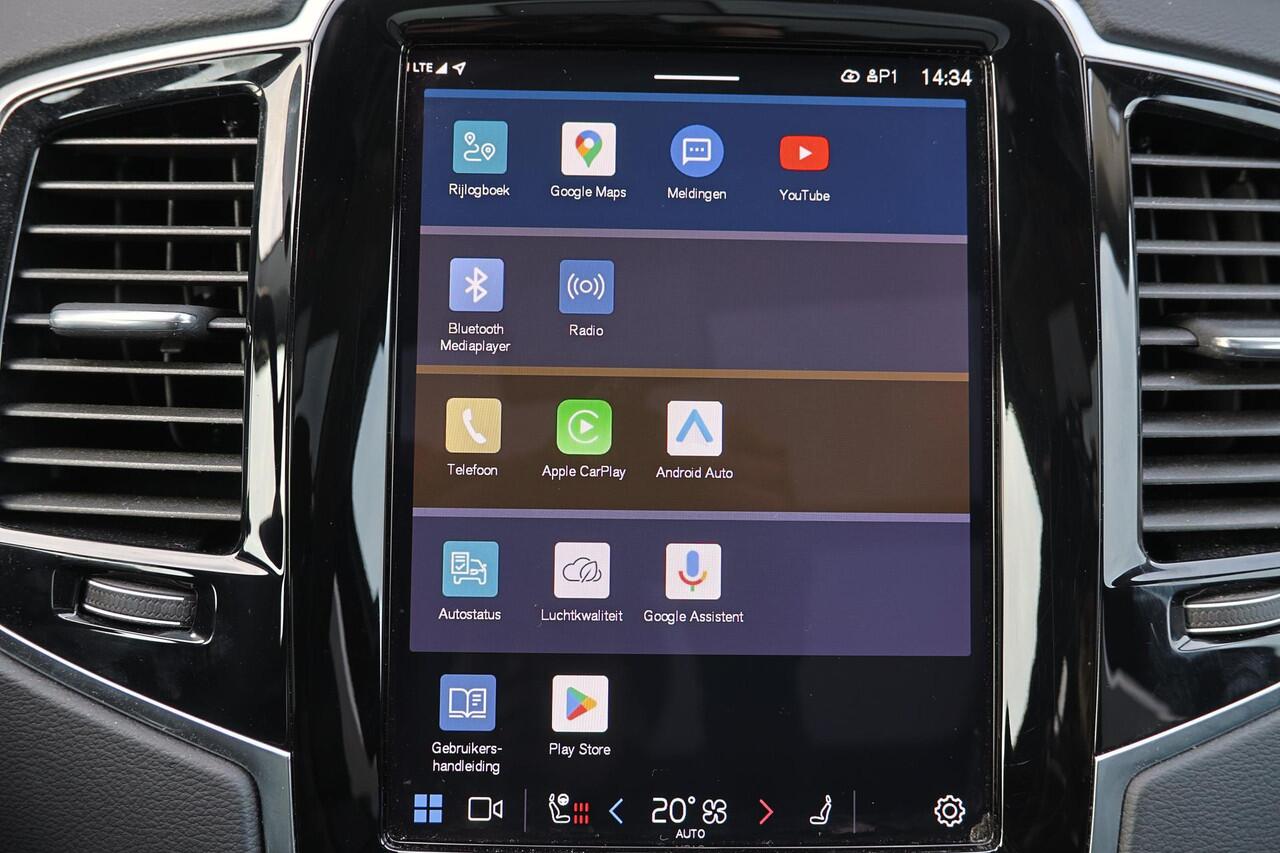 Volvo XC90 T8 Recharge AWD Plus Bright - Panorama/schuifdak - IntelliSafe Assist & Surround - 360º Camera - Harman/Kardon audio - Adaptieve LED koplampen - Verwarmde voorstoelen, stuur & achterbank - Parkeersensoren voor & achter - Elektr. bedienb. voorstoelen met g